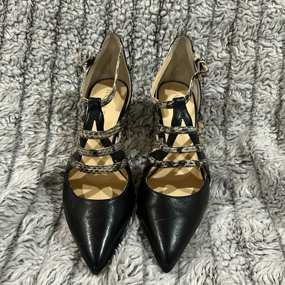 Ivanka Trump Size 5 Snakeskin Black Heels - Picture 1 of 7